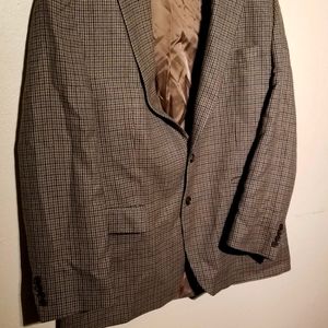Ralph Lauren Polo Jacket Men 44R Lambs Wool Sports Coat Houndstooth